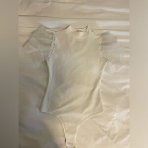 Boutique puff sleeve bodysuit